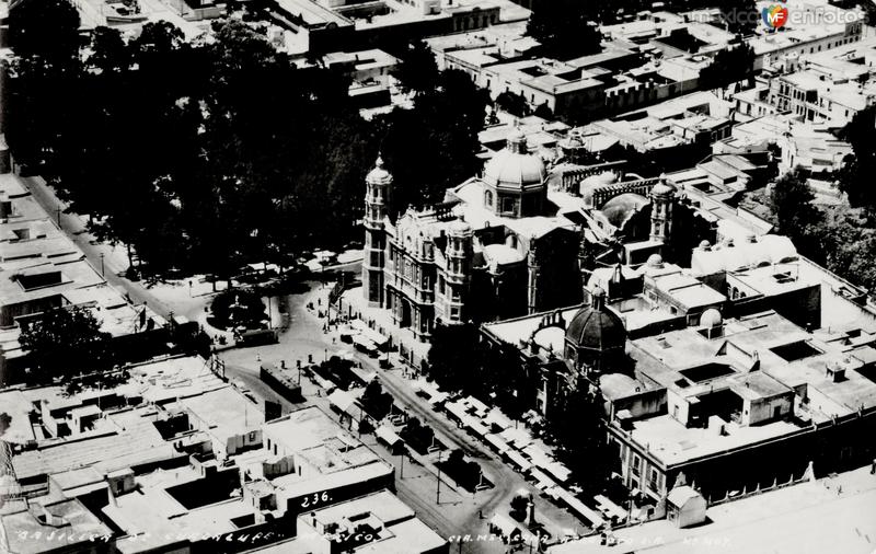 Vista aérea sobre la Basílica de Guadalupe