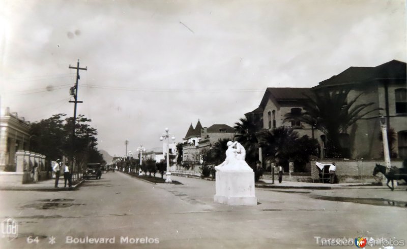 Boulevard Morelos ( Circulada el 21 de Enero de 1930 ).