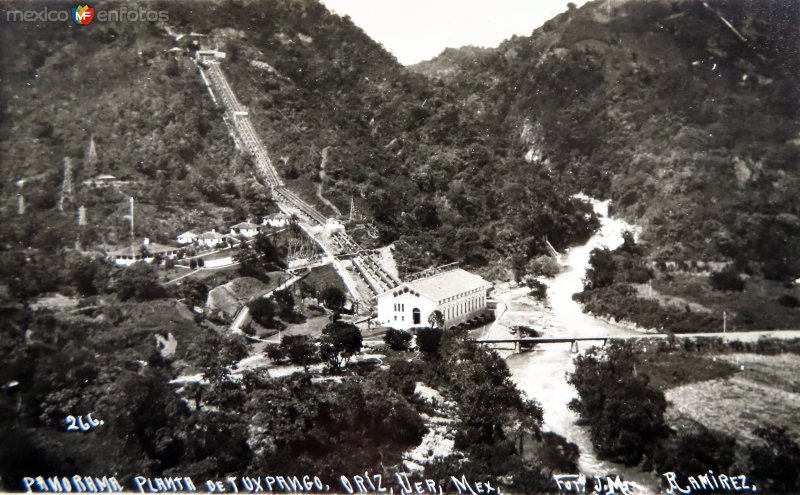 Panorama planta de Tuxpango. ( Circulada el 3 de Julio de 1932 ).