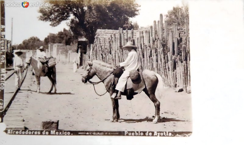 Alrededores de Mexico el pueblo de Ayotla por el Fotógrafo Abel Briquet.