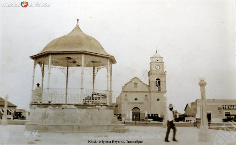 Kiosko e Iglesia Reynosa, Tamaulipas.