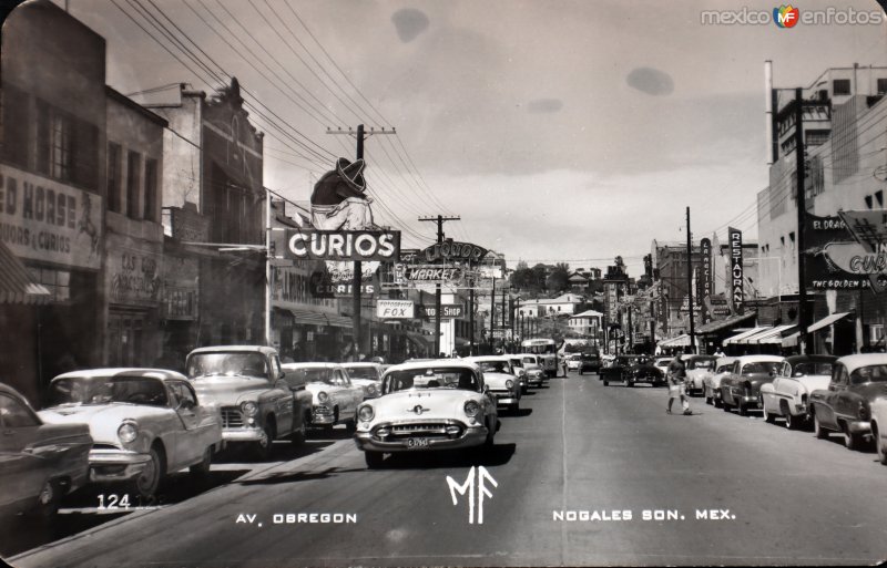 Avenida Obregon. ( Circulada el 27 de Junio de 1958 ).