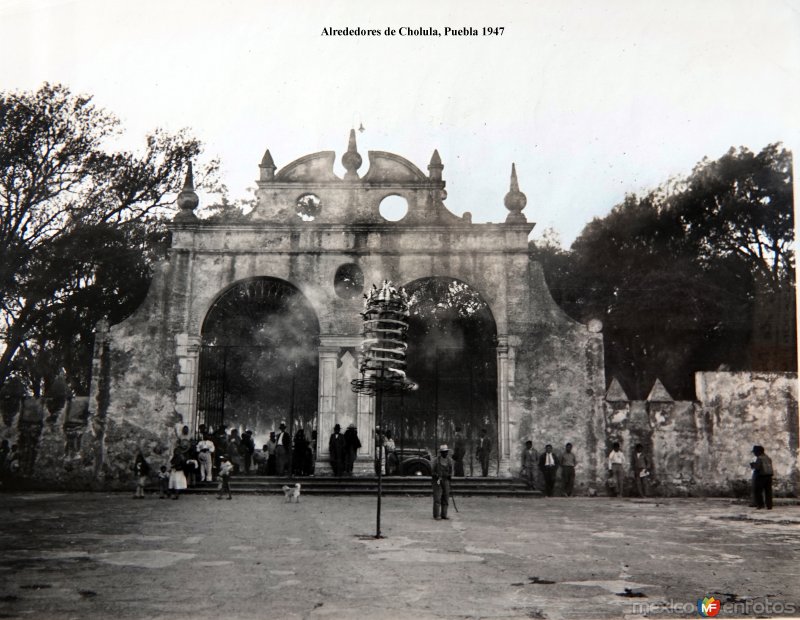 Convento de San Gabriel Alrededores de Cholula, Puebla 1947