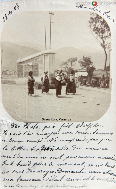 Cerca de la estacion del ferrocarril ( Circulada el 22 de Junio de 1908 ).