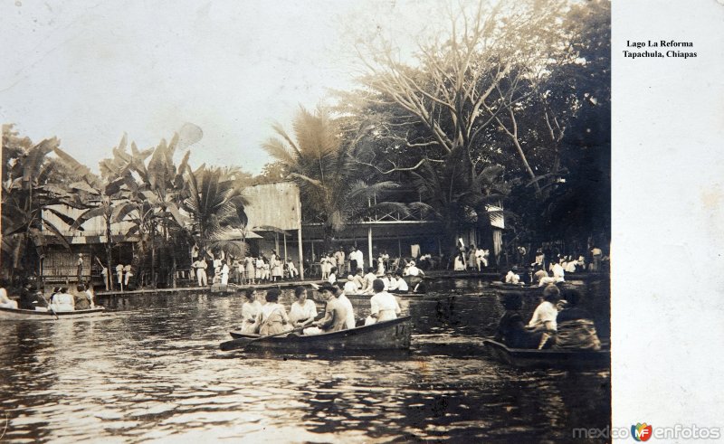 Lago La Reforma Tapachula, Chiapas   ( Circulada el 24 de Junio de 1922 ).