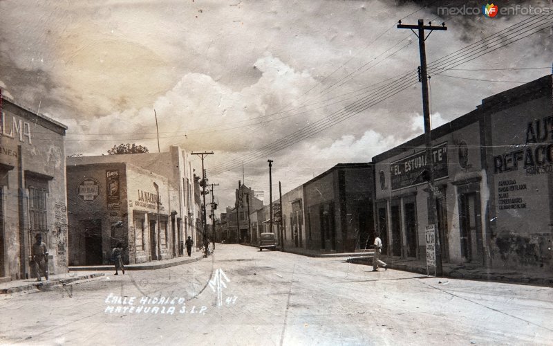 Calle Hidalgo. ( Circulada el 23 de Enero de 1955 ).