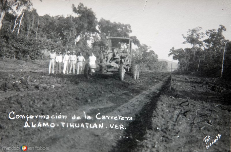 Conformacion de la carretera Alamo-Tihuatlan Veracruz.