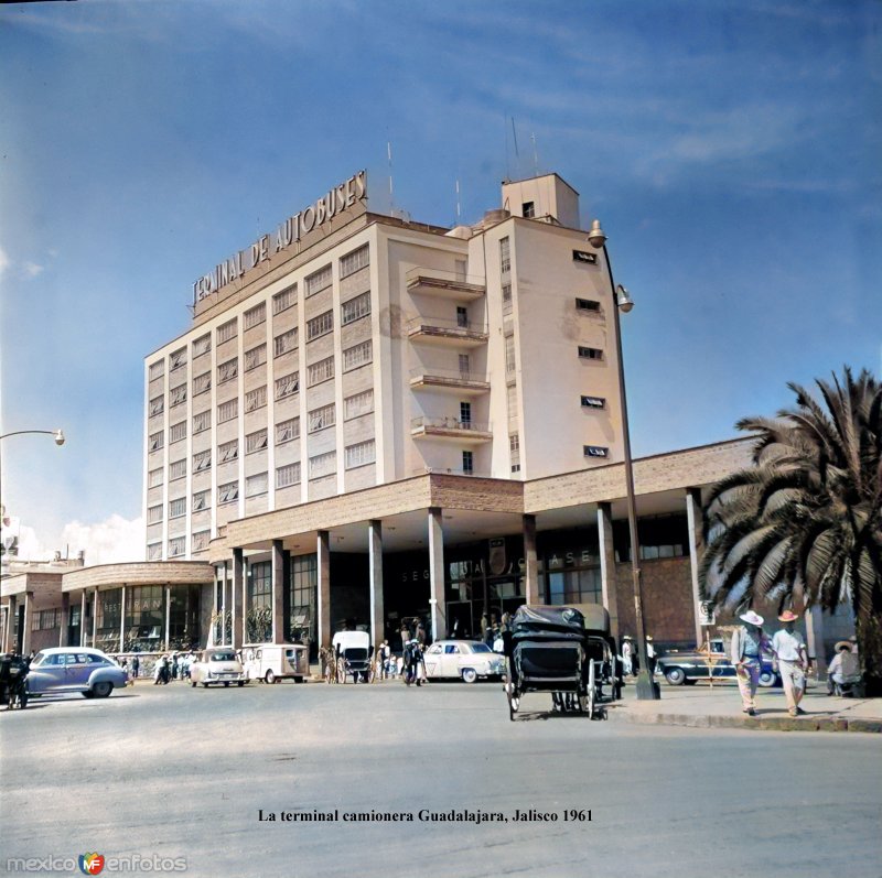 La terminal camionera Guadalajara, Jalisco 1961