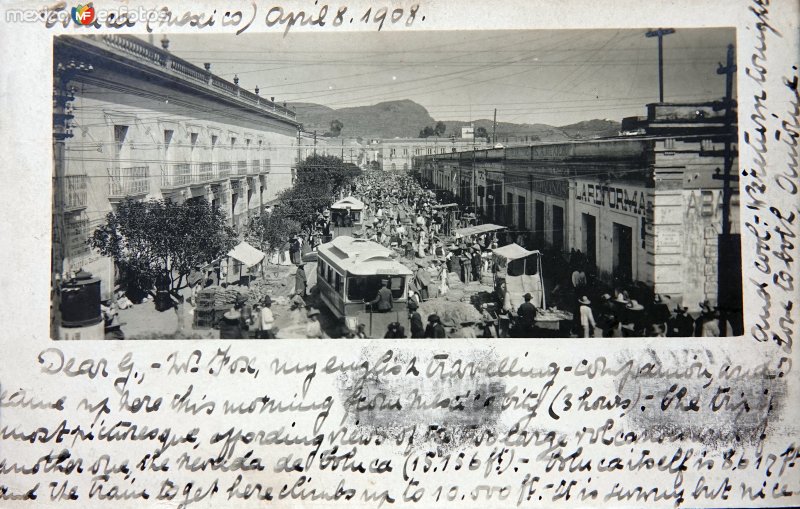 Escena callejera. ( Circulada el 8 de Abril de 1908 ).