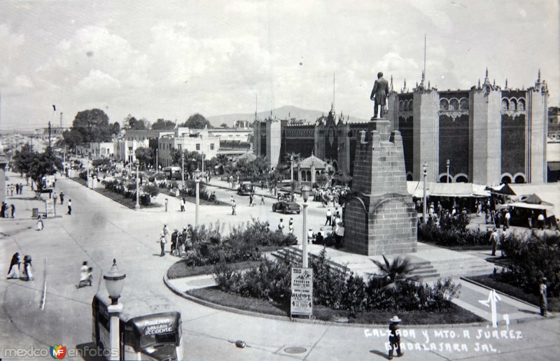 Calzada de La Independencia y Mto. a Juarez Guadalajara, Jalisco. ( Circulada el 5 de Septiembre de 1929 ).