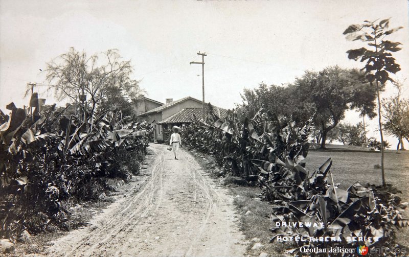 Entrada al Hotel Ribera en Ocotlán, Jalisco.