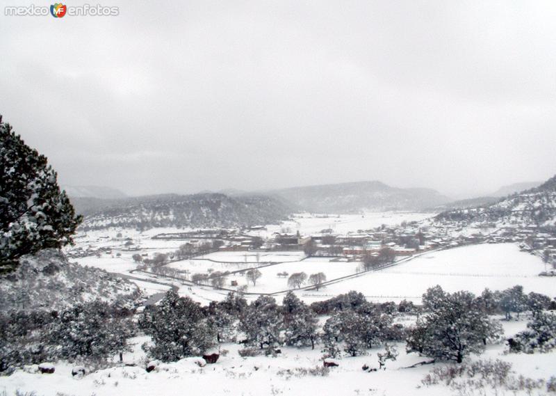 Fotos de Sisoguichi, Chihuahua: Paisaje nevado en Sisoguichi