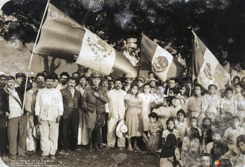 Fotos de Acultzingo, Veracruz: Comunidad de Tecamalucan con el Gral. Candido Aguilar