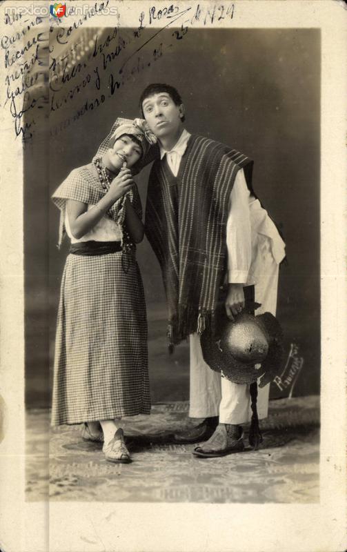 Fotos de Puruandiro, Michoacán: Los Chenchos. Guillermo y María M. Rosas. Purandiro, Mich. 1929