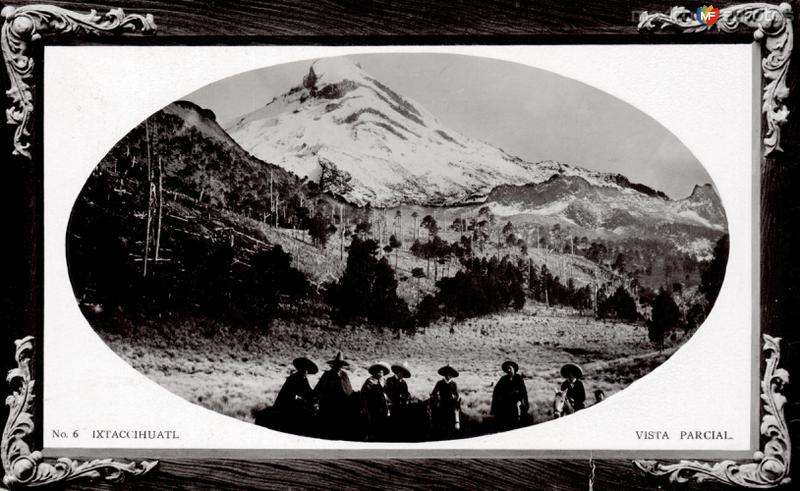 Fotos de Parque Nacional Iztaccíhuatl Popocatépetl, Puebla: Excursionistas a caballo en el Volcán Iztaccíhuatl (circa 1909)