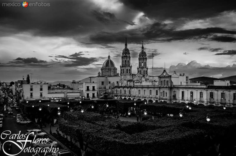 Fotos de Sahuayo, Michoacán: Panorámica de Sahuayo Michoacan en blanco y negro