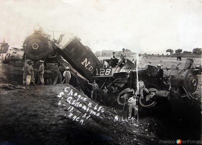 Fotos de San Jerónimo, Zacatecas: Accidente Ferroviario 6 de Junio de 1927