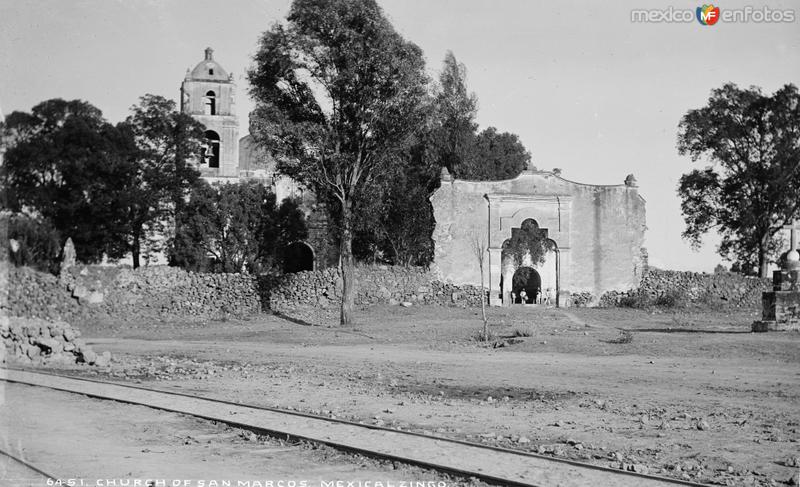 Fotos de Mexicaltzingo, México: Iglesia de Mexicalcingo (por William Henry Jackson, c. 1887)