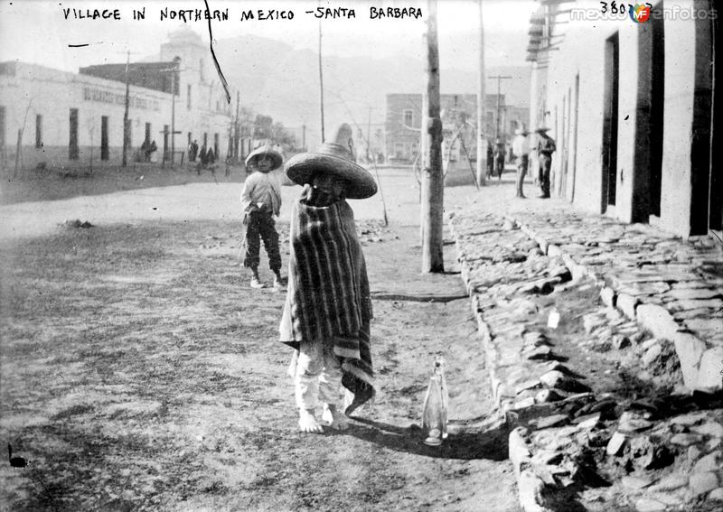 Fotos de Santa Bárbara, Chihuahua: Calles de Santa Bárbara (Bain News Service, c. 1916)