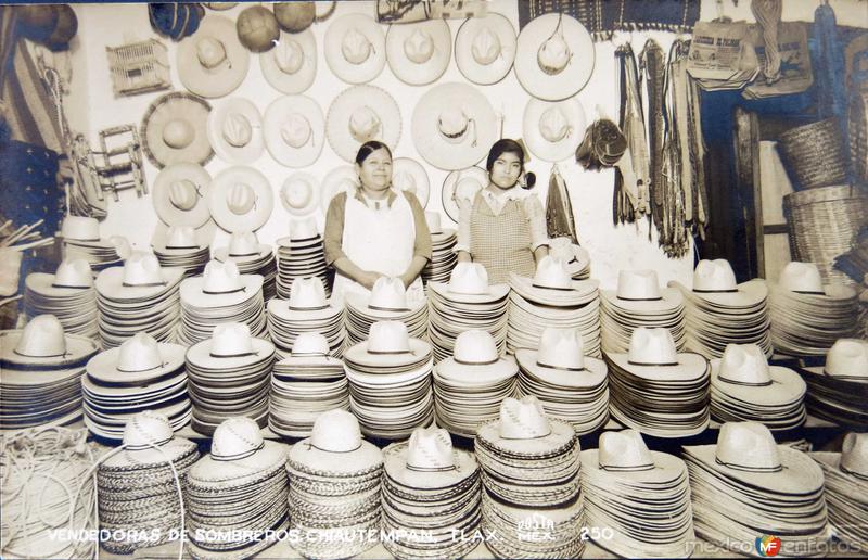 Fotos de Chiautempan, Tlaxcala: VENDEDORAS DE SOMBREROS