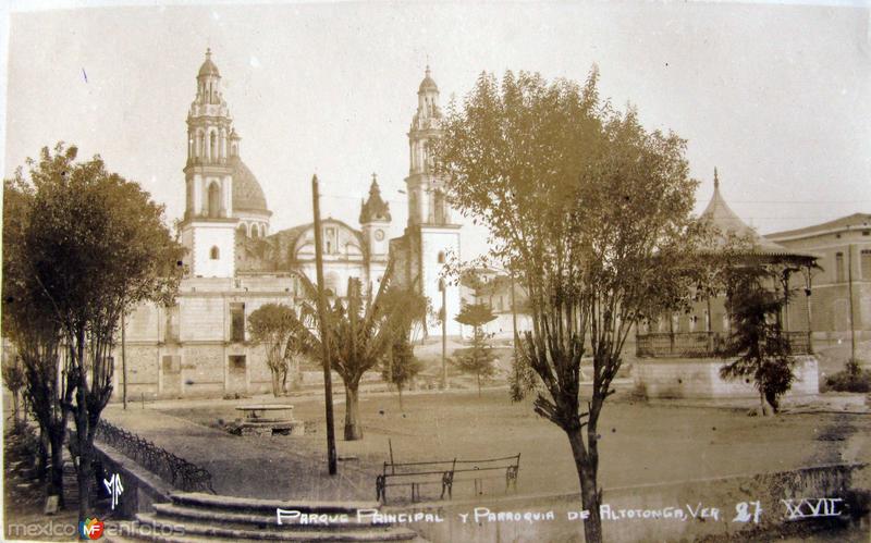 Fotos de Altotonga, Veracruz: PARQUE PRINCIPAL Y LA PARROQUIA