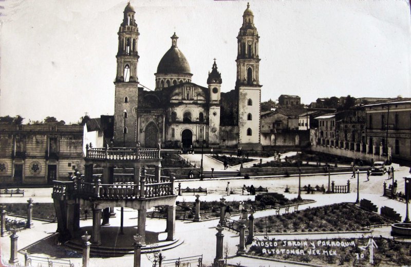 Fotos de Altotonga, Veracruz: KIOSKO Y JARDIN Y LA PARROQUIA