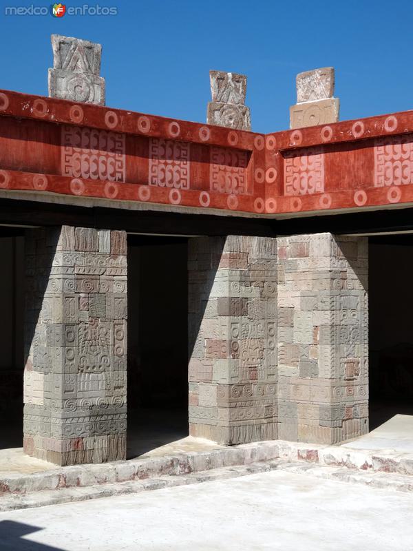 Fotos de Teotihuacán, México: Patio de los Pilares, en el Palacio de Quetzalpapálotl