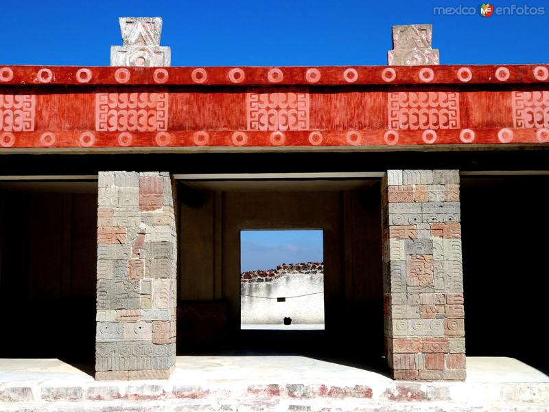 Fotos de Teotihuacán, México: Patio de los Pilares, en el Palacio de Quetzalpapálotl