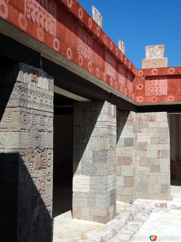 Fotos de Teotihuacán, México: Patio de los Pilares, en el Palacio de Quetzalpapálotl