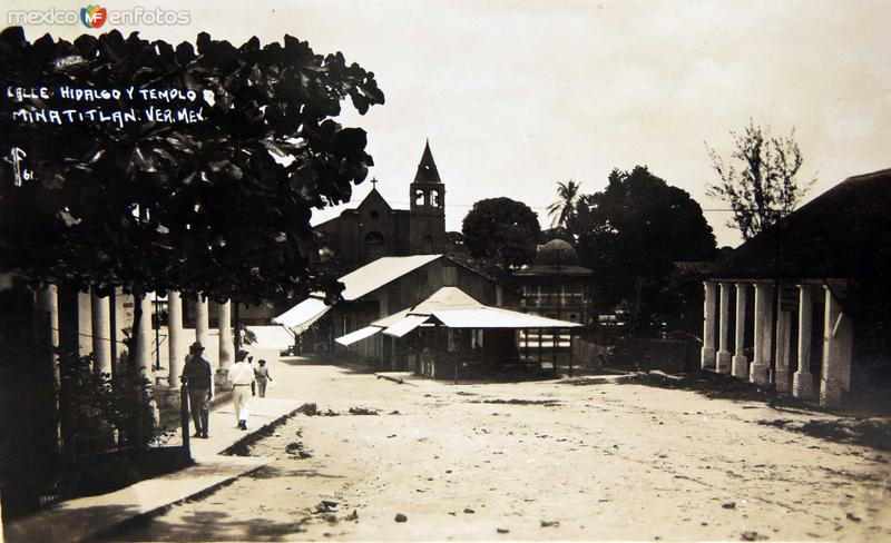 Fotos de Minatitlán, Veracruz: CALLE HIDALGO Y TEMPLO