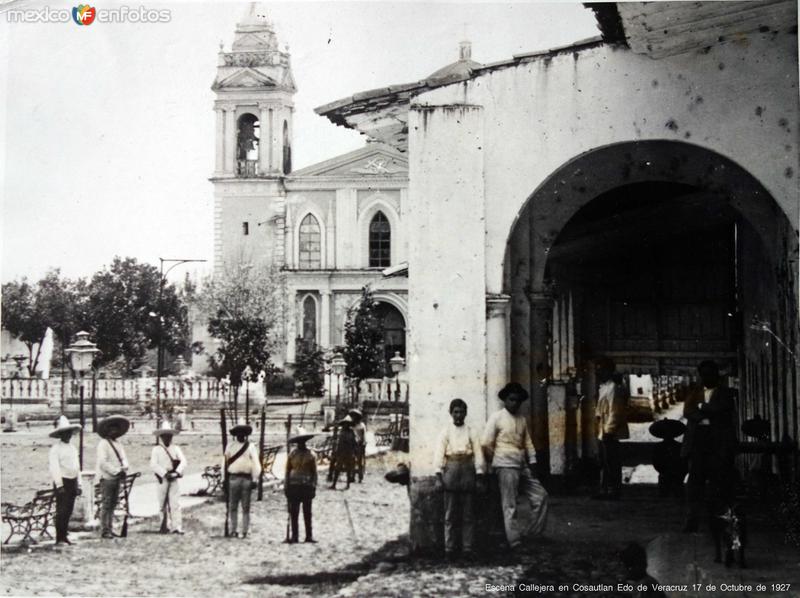 Fotos de Cosautlán, Veracruz: Escena Callejera en Cosautlan Edo de Veracruz 17 de Octubre de 1927