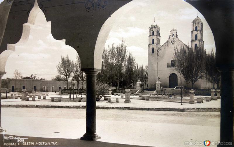 Fotos de Hoctún, Yucatán: Portal e Iglesia