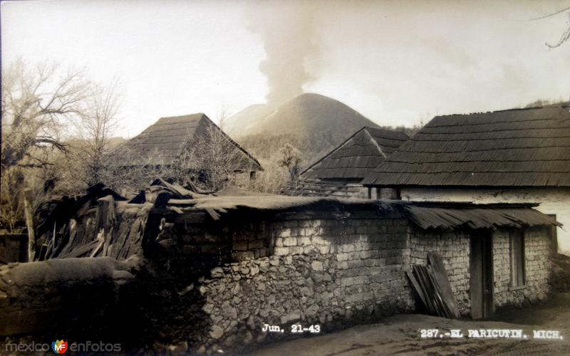 Fotos de Paricutín, Michoacán: Erupcion del Volcan Paricuti el dia 21 de Junio de 1943