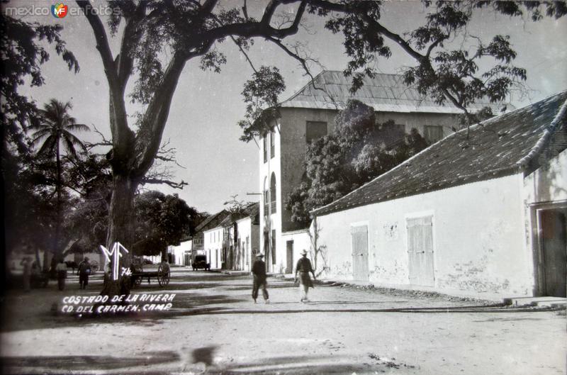 Fotos de Ciudad Del Carmen, Campeche: A un costado de la Rivera ( FECHADA EL 28 DE ENERO DE 1950 ).