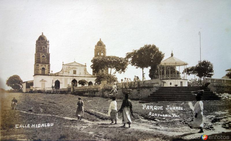 Fotos de Acayucan, Veracruz: Calle Hidalgo y Parque Juarez.