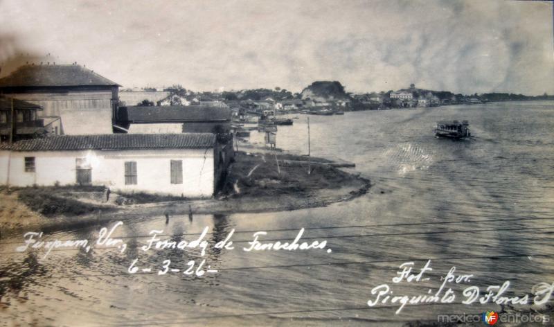 Fotos de Tuxpan, Veracruz: Panorama desde Fenechaco ( Fechada el 6 de Marzo de 1926 ).