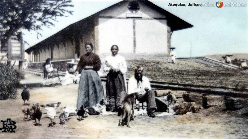 Fotos de Atequiza, Jalisco: Estacion ferroviaria de Atequiza, Jalisco ( Circulada el 6 de Marzo de 1904 ).