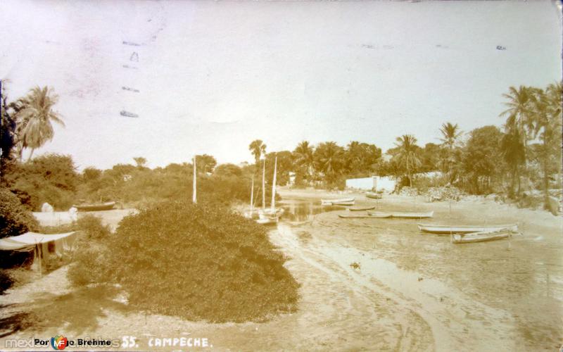 Fotos de Campeche, Campeche: Vista tipica por el Fotógrafo Hugo Brehme.