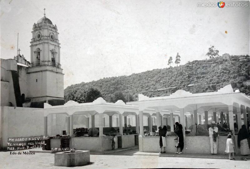 Fotos de Tenango Del Valle, México: Nuevo Mercado ( Fechada el 7 de Noviembre de 1939 ).