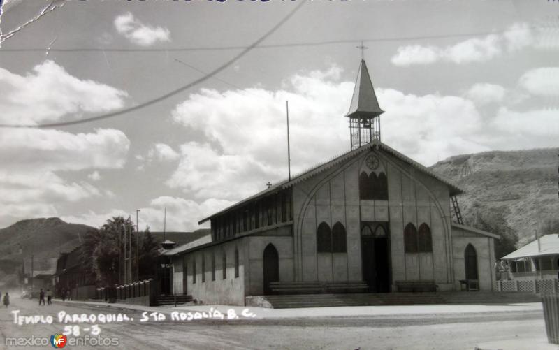 Fotos de Santa Rosalía, Baja California Sur: Templo Parroquial ( Circulada el 31 de Enero de 1953 ).