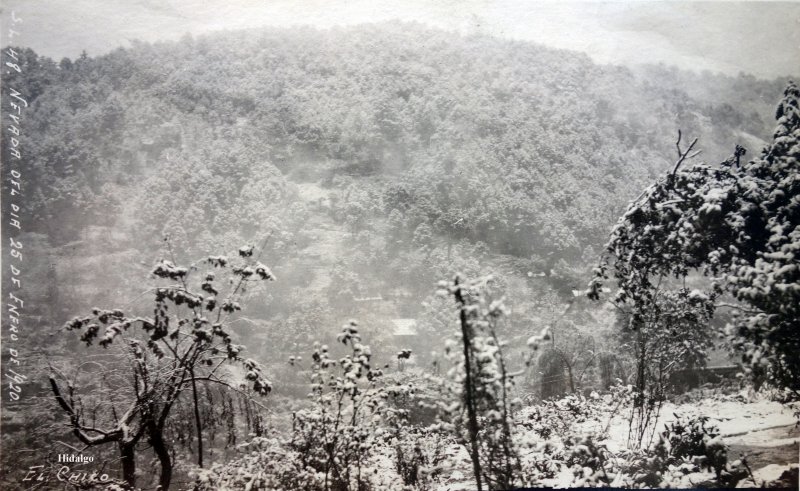 Fotos de El Chico, Hidalgo: Nevada acaecida el dia 25 de Enero de 1920.