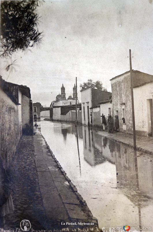 Fotos de La Piedad, Michoacán: Inundacion acaecida en Julio de 1912.