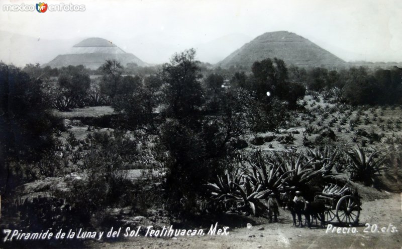 Fotos de Teotihuacán, México: La Piramide del sol y de La Luna.