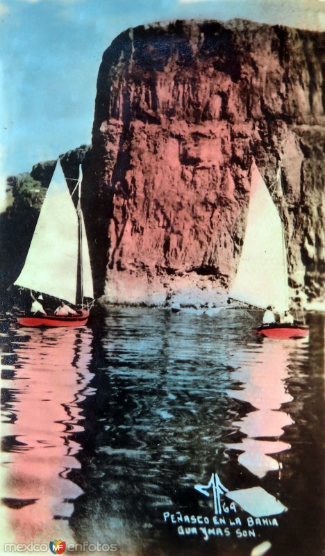 Fotos de Guaymas, Sonora: Penasco en La Bahia ( Circulada el 28 de Mayo de 1944 ).