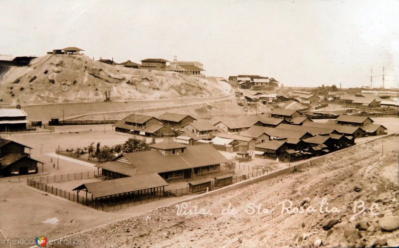 Fotos de Santa Rosalía, Baja California Sur: Vista. ( Circulada el 7 de Marzo de 1914 ).