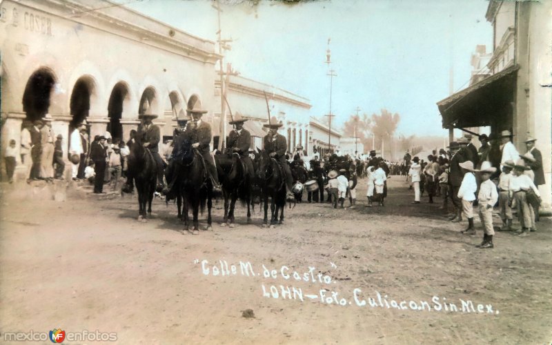 Fotos de Culiacán, Sinaloa: Calle M de Castro por el Fotógrafo A. W. Lohn.