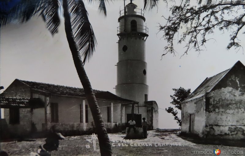 Fotos de Ciudad Del Carmen, Campeche: El faro  ( Circulada el 14 de Septiembre de 1950 ).