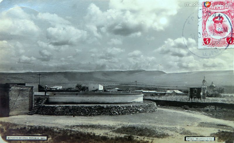 Fotos de Querétaro, Querétaro: Deposito de agua potable ( Circulada el 11 de Diciembre de 1920 ).