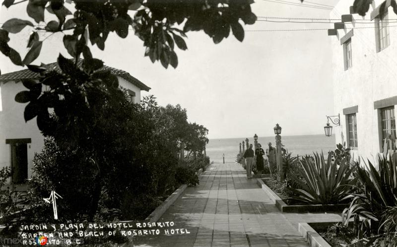 Fotos de Rosarito, Baja California: Jardín y playa del Hotel Rosarito