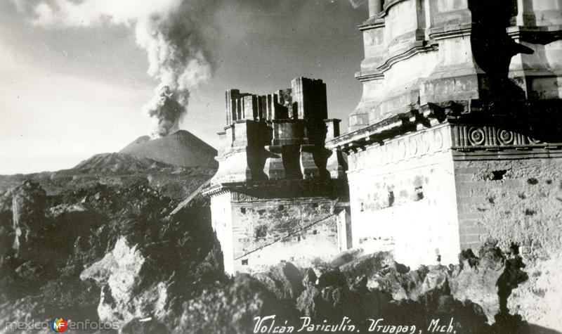 Fotos de Paricutín, Michoacán: Volcán Paricutín y ruinas del templo